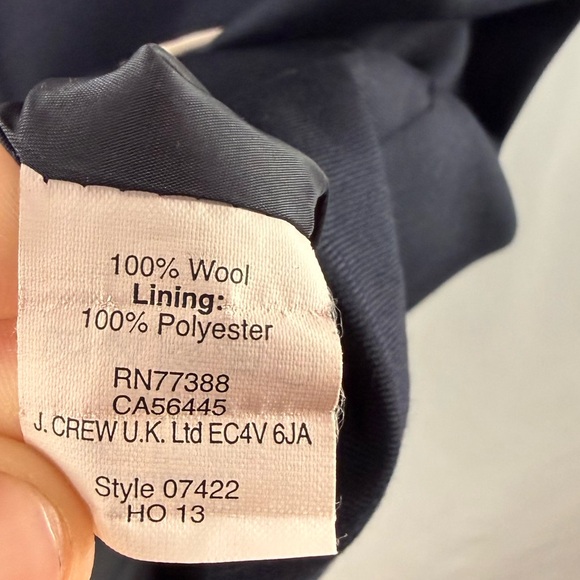 J. Crew‎ Sleeveless Sheath Dress in Navy with Pink Trim Size 6 - Picture 4 of 4